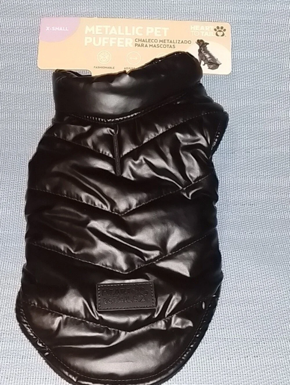 Metallic Pet Puffer Jacket
